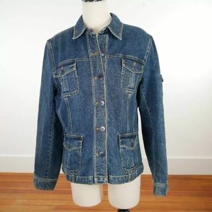 Jones NY Sport Stretch Denim Jacket 5 Pockets DW